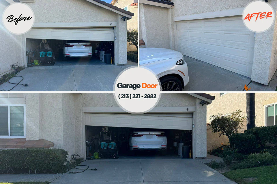 Before and after: garage door repair Zillah, WA